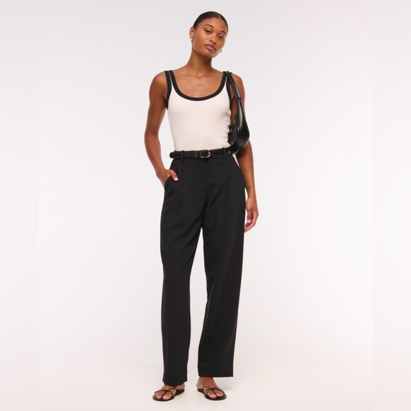 Abercrombie & Fitch Pants - Curve Love A&F Quinn Tailored Straight Pant